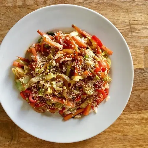 leftover soy stirfry