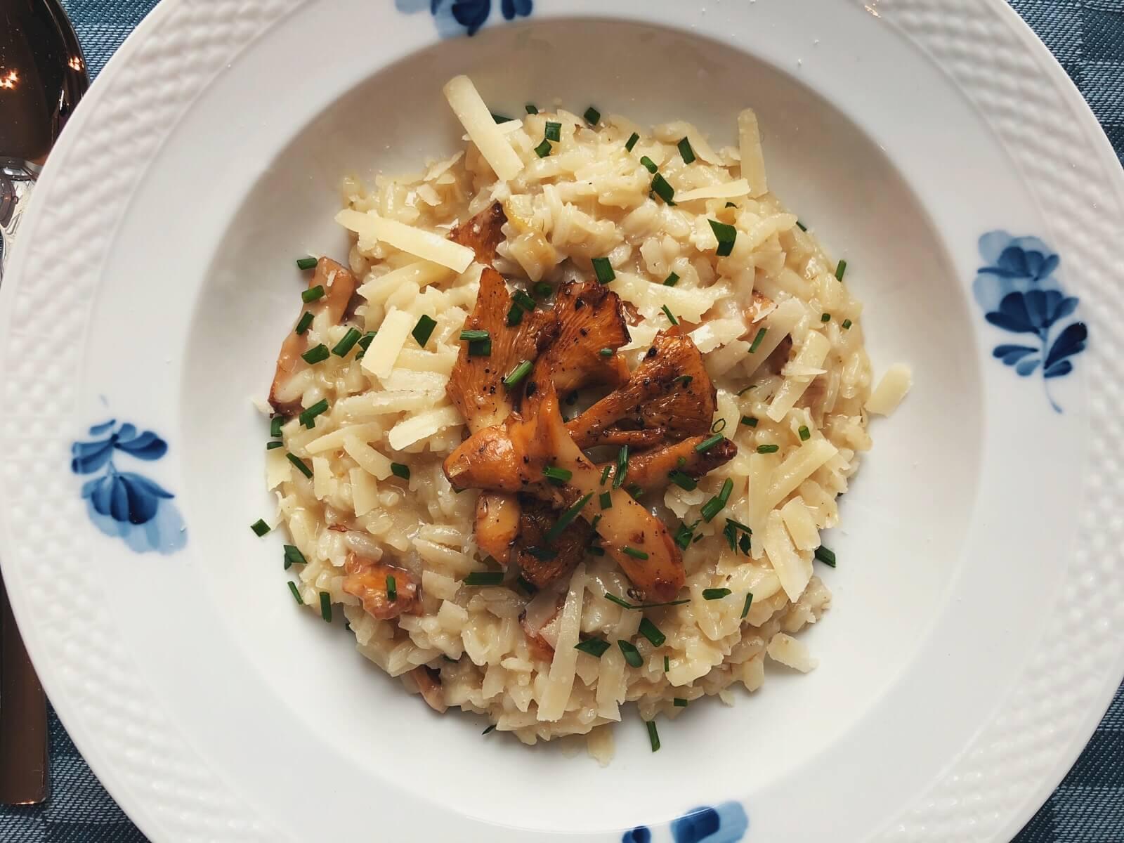 Svamperisotto med kantareller