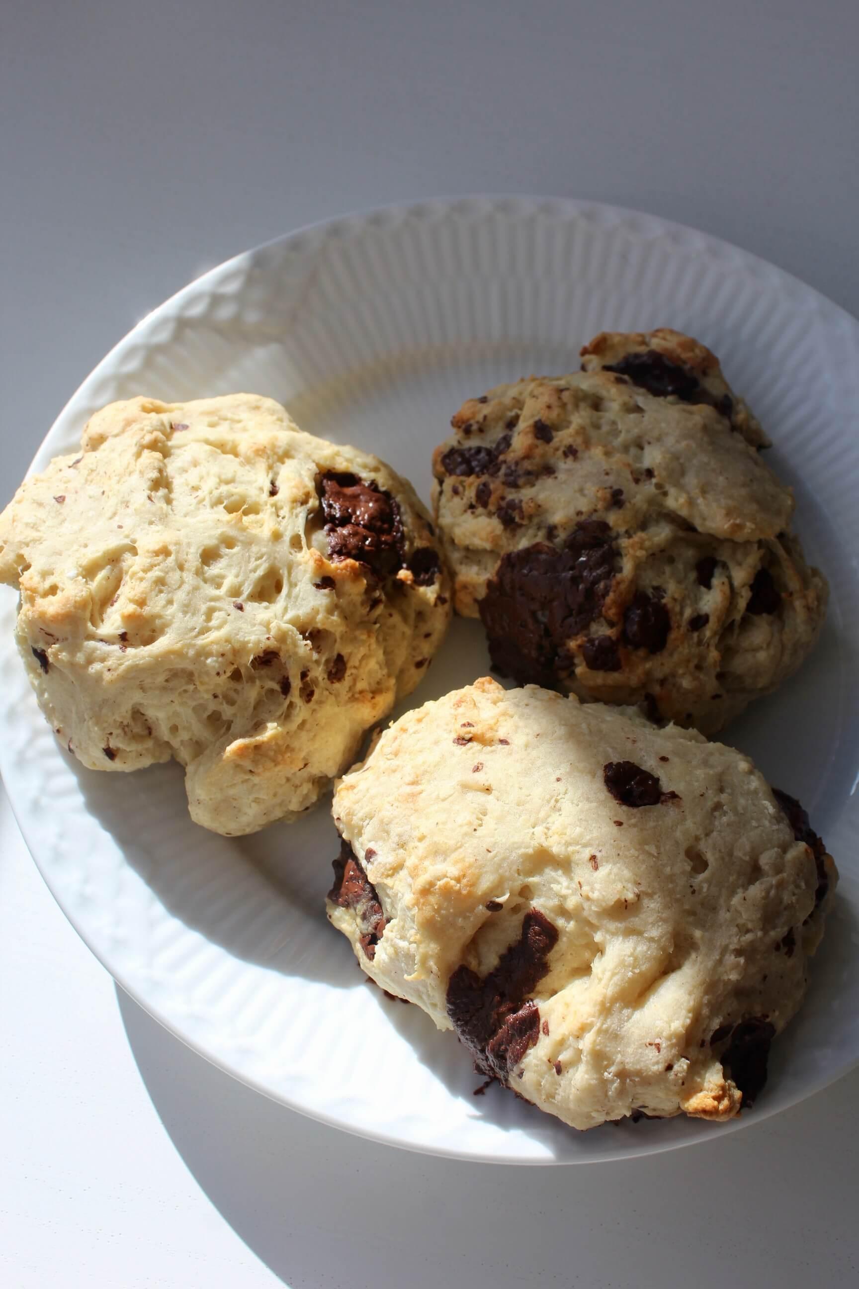 Skyrboller med chokolade